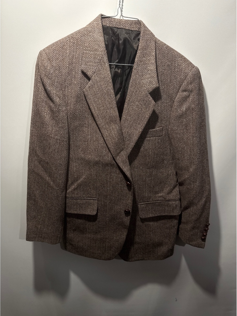 Ardsley Men's Brown Wool Herringbone Blazer Jacket Size 40S